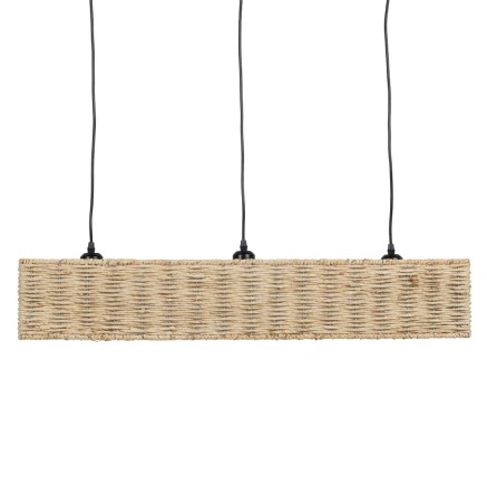 Plafondlamp Zwart Natuurlijk Ijzer 220-240 V 88 x 17,5 x 65 cm