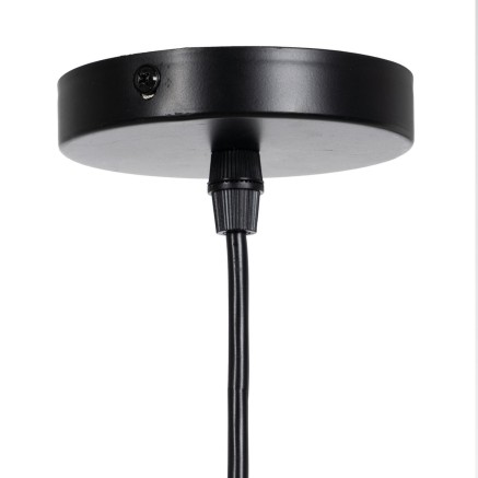 Plafondlamp Zwart Natuurlijk Hout Ijzer 220-240 V 36 x 36 cm 2