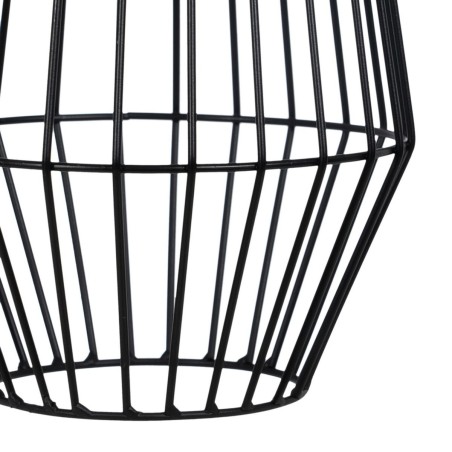 Suspension Noir Naturel Bois Fer 220-240 V 20 x 19,5 cm