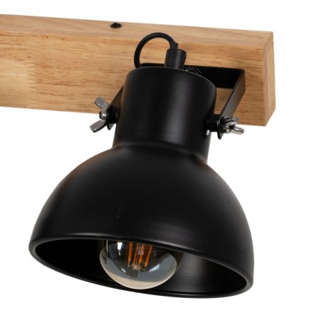 Wandlamp Zwart Beige Hout Ijzer A 220-240 V 36 x 21 x 17 cm