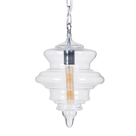 Ceiling Light Silver Metal Crystal 40 W 220-240 V 28 x 28 x 36 cm Mode