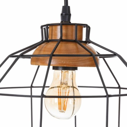 Plafondlamp LÁMPARAS INDUSTRIALES Zwart Natuurlijk 2