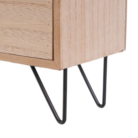 Caja-Joyero HEARTS Blanco Negro Natural Madera Caña Plástico Madera