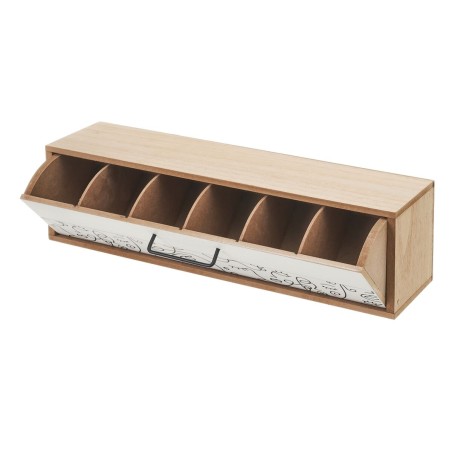 Scatola-Portagioie ONE LINE Bianco Nero Naturale Legno MDF 39 x 10 x 1
