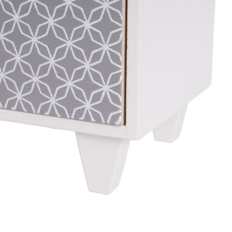 Jewelry box LEAVES White Grey Natural MDF Wood 17 x 11 x 31 cm