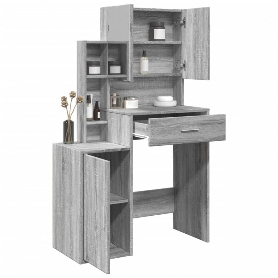 Coiffeuse avec armoire sonoma gris...