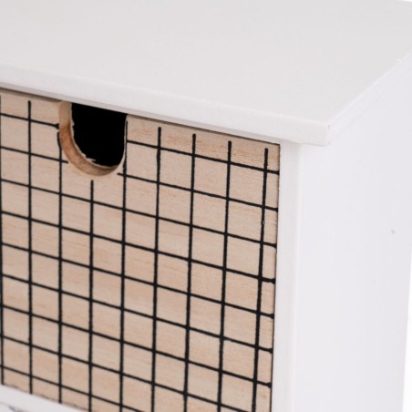 Box-Schmuckkästchen LEAVES Weiß Grau natürlich Holz MDF 26 x 11 x 2