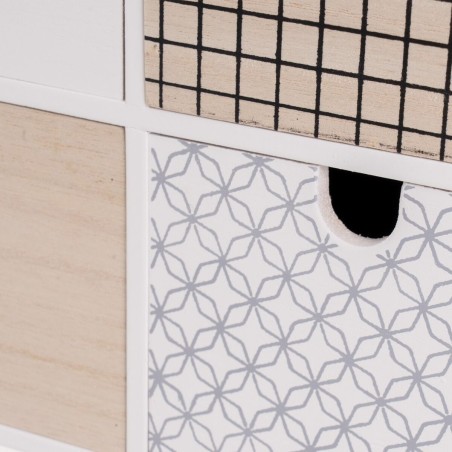 Scatola-Portagioie LEAVES Bianco Grigio Naturale Legno MDF 26 x 11 x 2