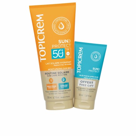 Set Protezione Solare Topicrem SUN PROTECT Spf 50 Spf 50+ 2 Pezzi