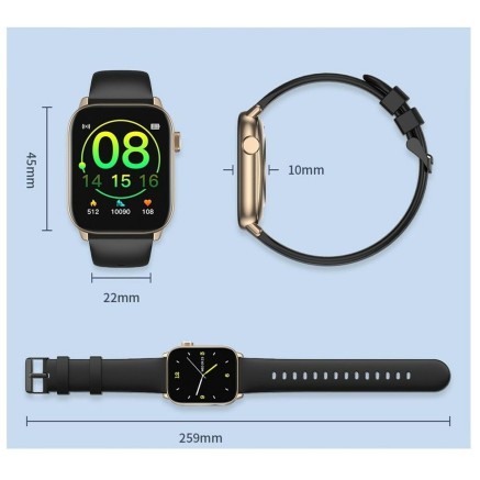 Montre intelligente Oromed ORO SMART FIT 6 Noir Doré 1,69" 2