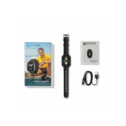 Montre intelligente Oromed ORO FIT PRO GT BLACK Noir Gris 1,78" 2