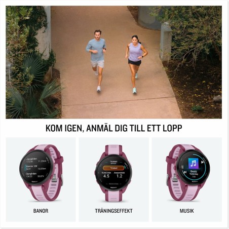 Smartwatch GARMIN Forerunner 165 Music Nero Grigio Argentato 1,2" 43 m