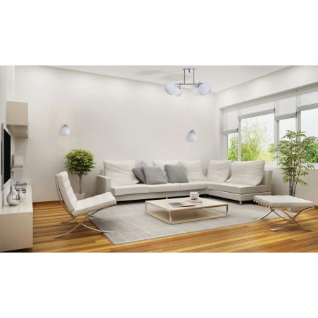 Applique da Parete Activejet AJE-IRMA 1P Bianco Argentato Metallo 40 W