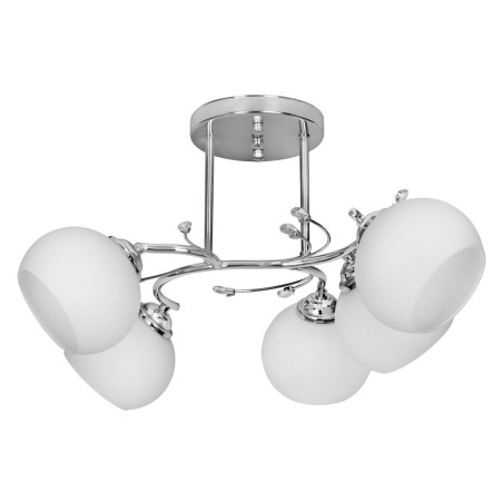 Lampadario Activejet AJE-IRMA 5P Bianco Nero Argentato Metallo 40 W 50