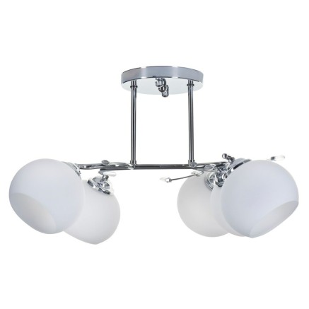 Lampadario Activejet AJE-IRMA 5P Bianco Nero Argentato Metallo 40 W 50 2