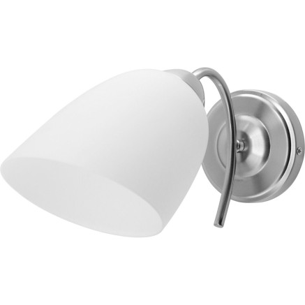 Wandleuchte Activejet NIKITA 1P Nikiel Weiß Nickel Metall Glas 60 W 2