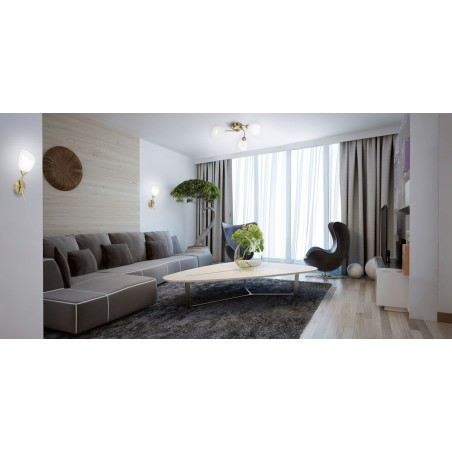 Applique Murale Activejet Blanc Doré Métal verre 40 W 40 x 12 x 20 c