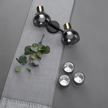 Ceiling Light Activejet AJE-LISA 2P Black Golden Metal 40 W 2
