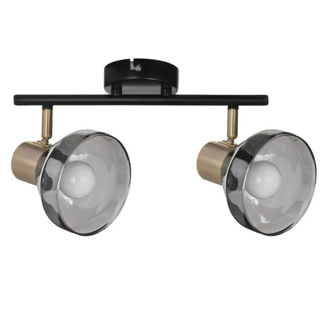 Plafondlamp Activejet AJE-LISA 2P Zwart Gouden Metaal 40 W