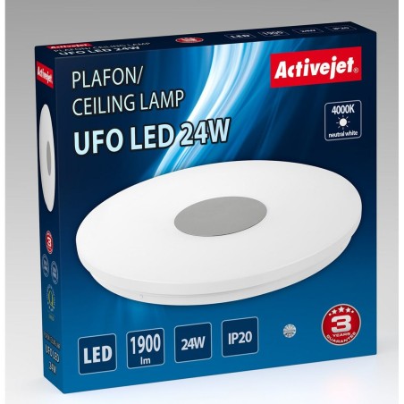 Lampadario Activejet AJE-UFO 24W Bianco Argentato 80 24 W Metallo (400