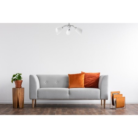 Ceiling Light Activejet NIKITA 3P Nikiel White nickel Metal Glass 120