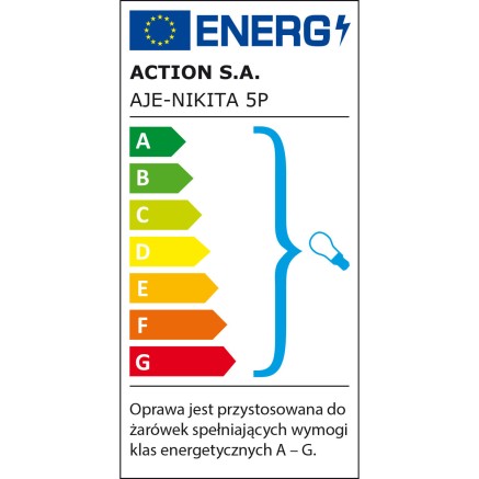 Deckenlampe Activejet NIKITA 5P Nikiel Weiß Nickel Metall Glas 200 W 2