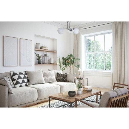 Lampadario Activejet AJE-IRMA 3P Bianco Argentato Metallo 40 W 39 x 29