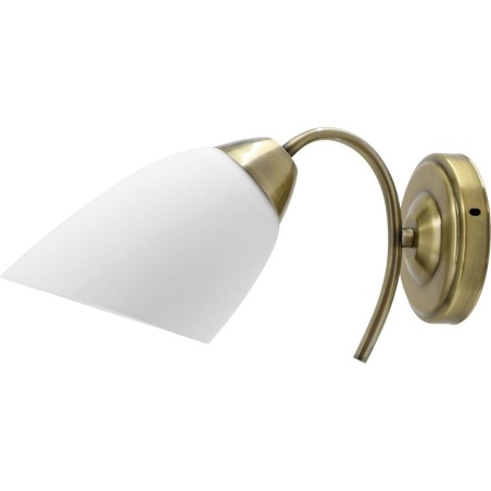 Wandlamp Activejet NIKITA 1P Patyna Wit Metaal Glas 60 W 220-240 V 26