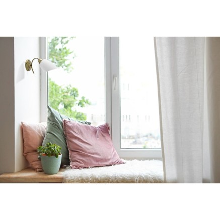 Wall Light Activejet NIKITA 1P Patyna White Metal Glass 60 W 220-240 V 2