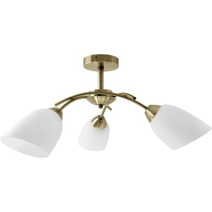 Plafondlamp Activejet NIKITA 3P Patyna Wit Metaal Glas 120 W