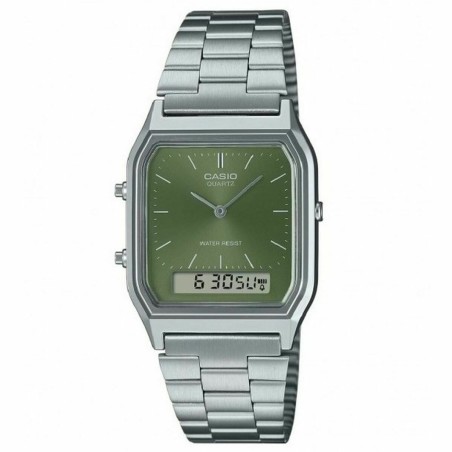 Unisex Watch Casio AQ-230A-3AMQYES Green Silver (Refurbished A)