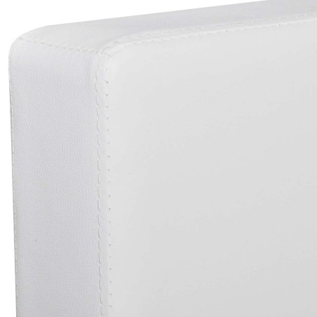 Canapé sectionnel à 3 places cuir synthétique blanc