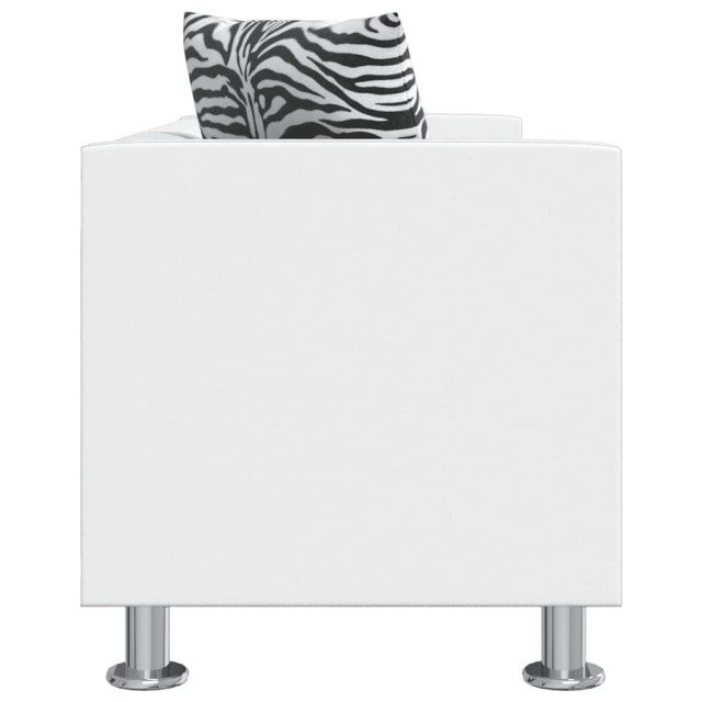 Canapé à 3 places cuir artificiel blanc