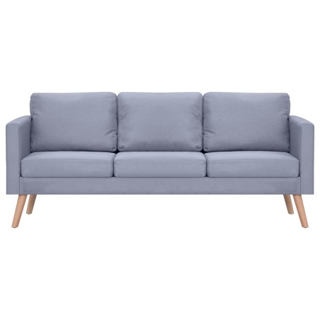 Canapé à 3 places Tissu Gris clair