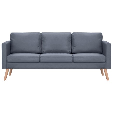 Canapé à 3 places Tissu Gris foncé