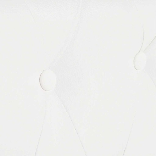 Canapé Chesterfield à 2 places cuir synthétique blanc