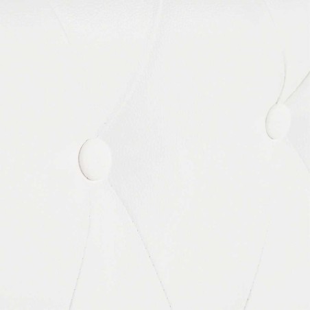 Canapé Chesterfield à 3 places cuir synthétique blanc