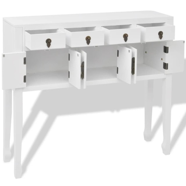 Buffet en style chinois en bois massif Blanc