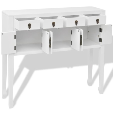 Buffet en style chinois en bois massif Blanc