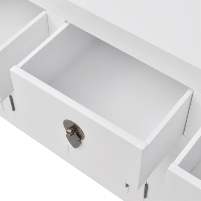 Buffet en style chinois en bois massif Blanc