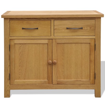 Buffet 90 x 33,5 x 83 cm Bois de chêne massif 2