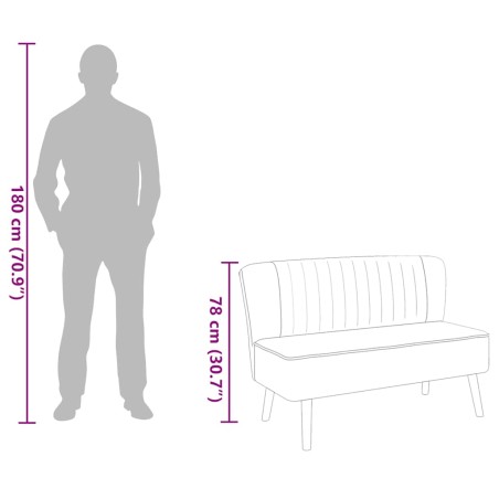 Canapé 117x55,5x77 cm Tissu Vert