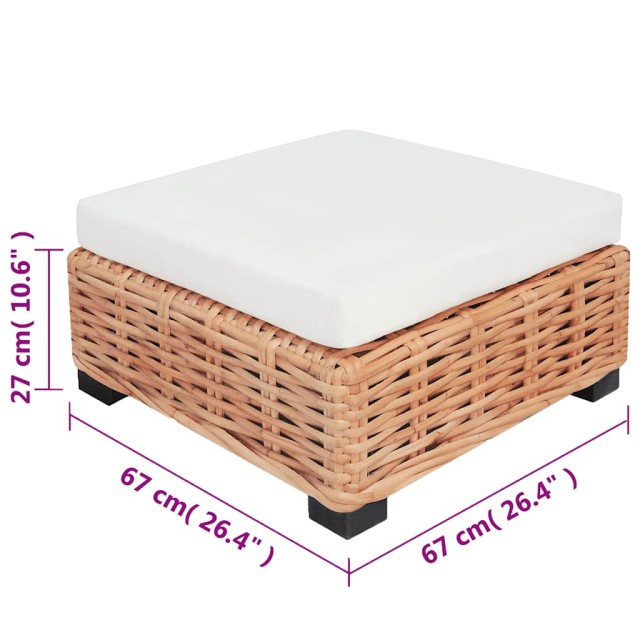 Ensemble de canapés 27 pcs Rotin naturel