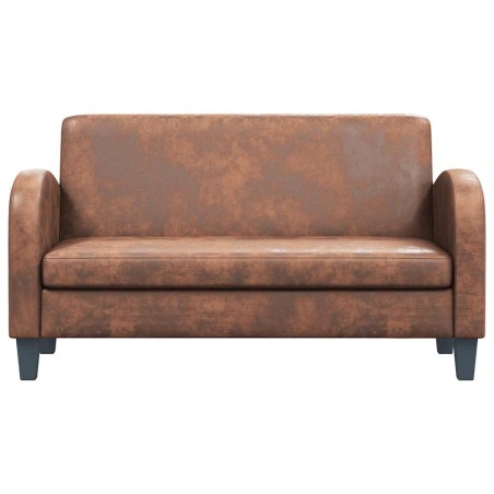 Canapé à 2 places Daim synthétique Marron