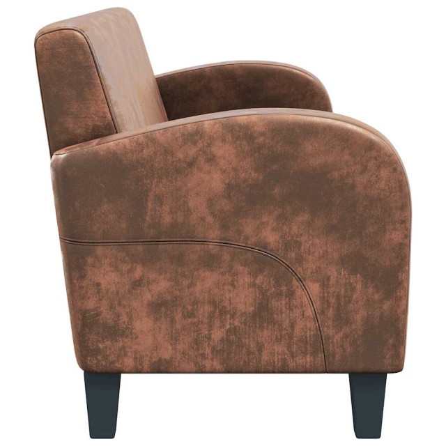 Canapé à 3 places Daim synthétique Marron