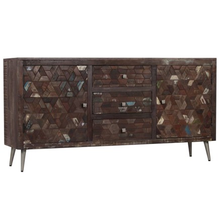 Buffet Bois de récupération solide 160x40x80 cm
