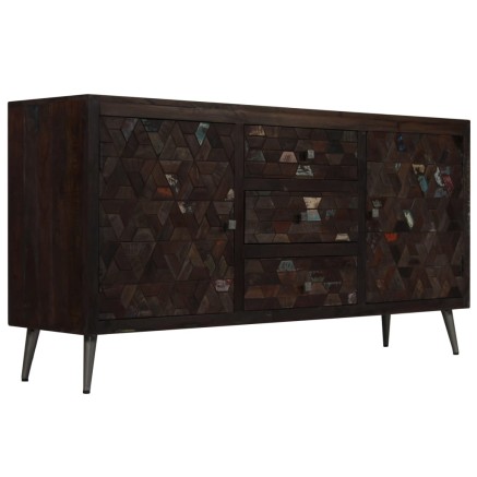 Buffet Bois de récupération solide 160x40x80 cm 2