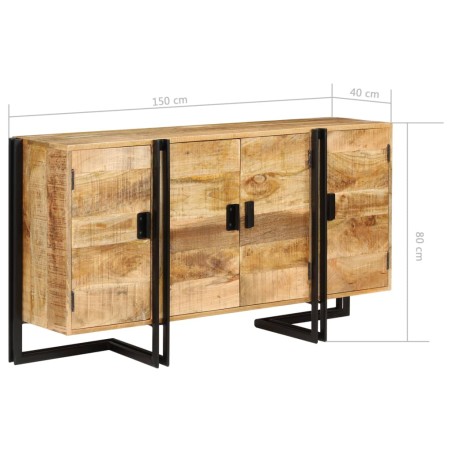 Buffet Bois de manguier massif 150x40x80 cm