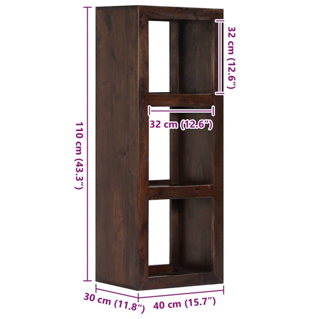 Armoire console 40x30x110 cm Bois d'acacia massif