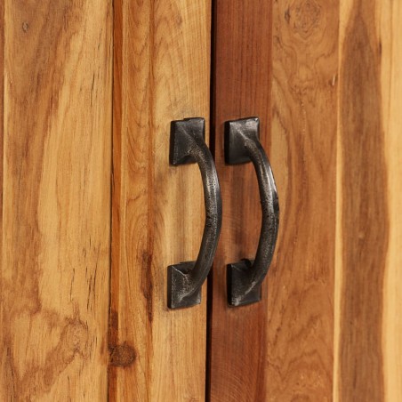 Buffet Teck recyclé et acier 65x30x70 cm